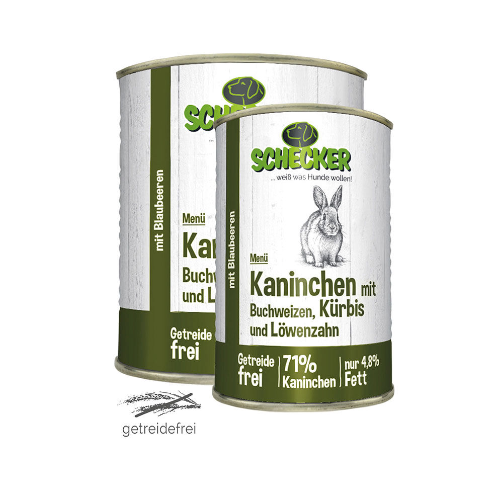 Schecker Hundemen - Kaninchen mit Buchweizen, Krbis und Lwenzahn Bild 4