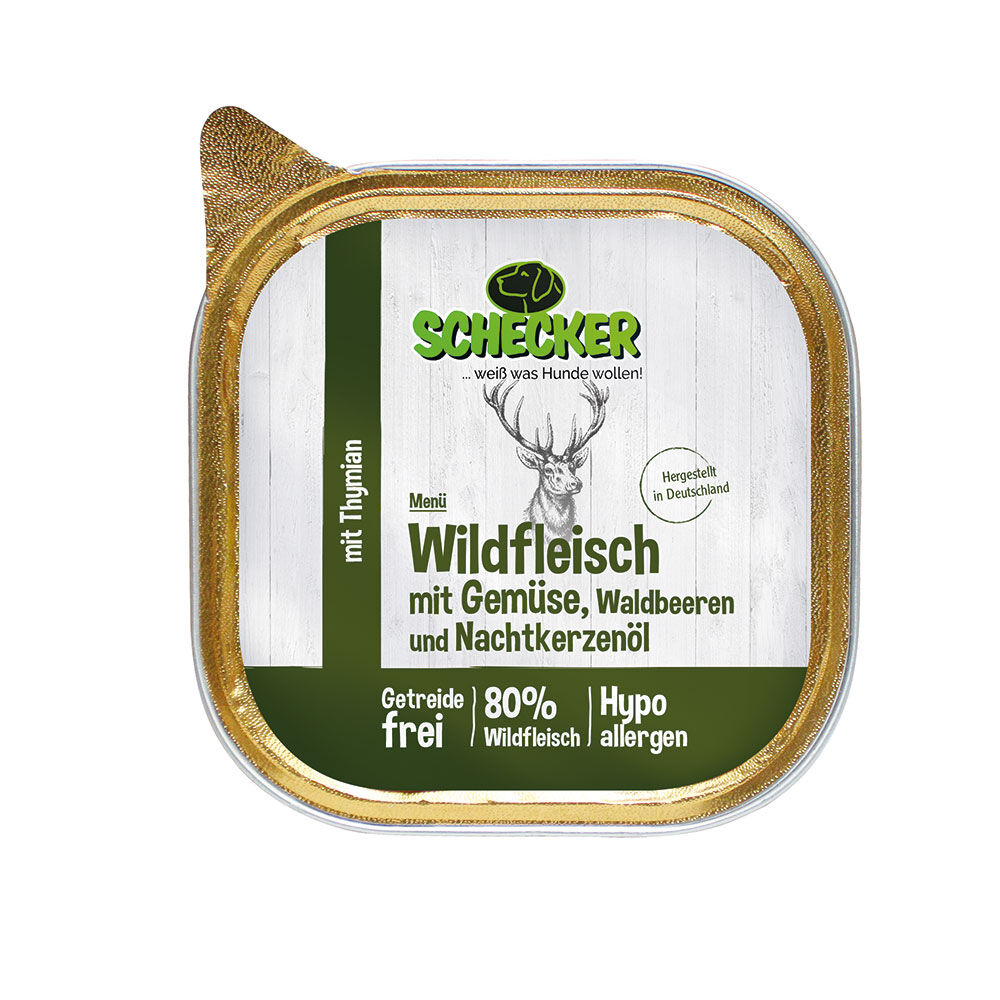 Schecker Hundemen - Wildfleisch mit Gemse, Waldbeeren und Nachtkerzenl Bild 3