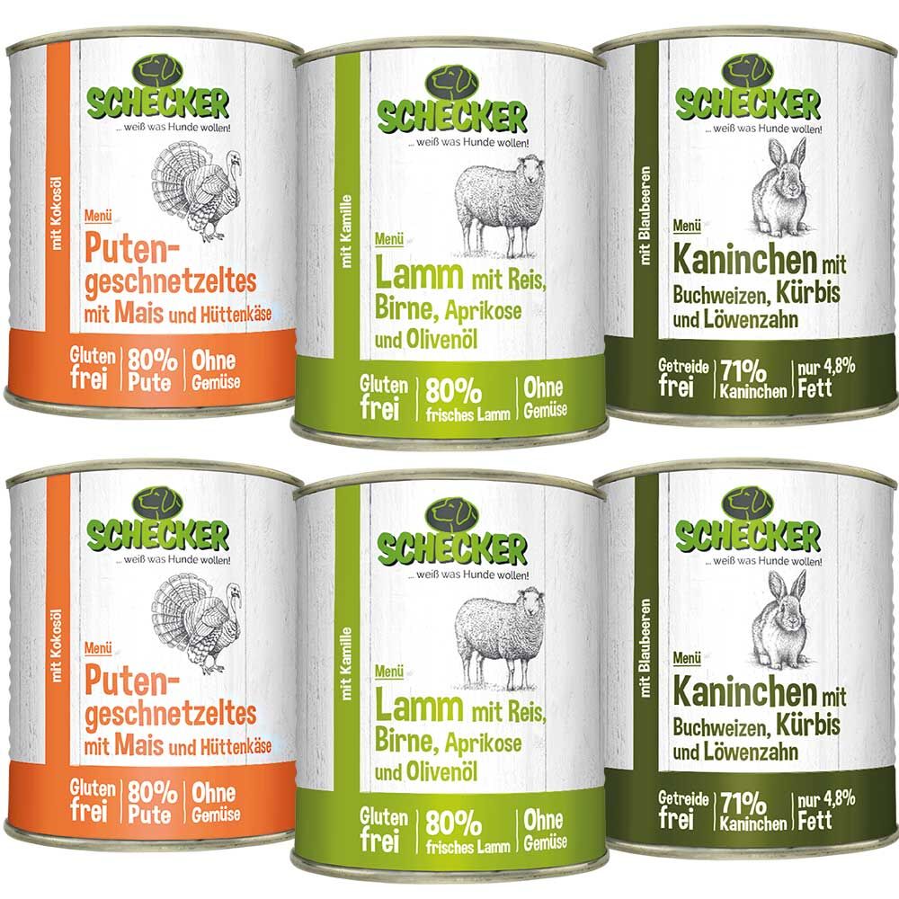 11 x Schecker Hundemen-Dosen 820g (11-er 820g) Bild 2