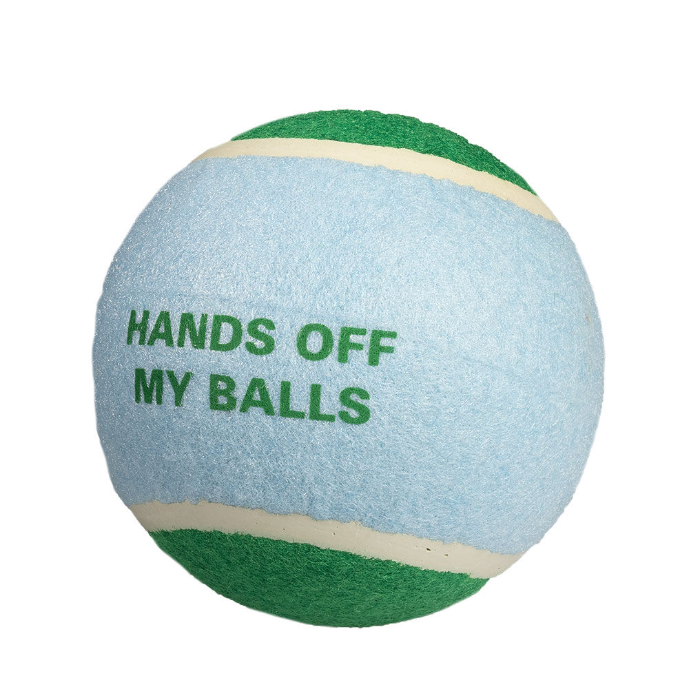 Coockoo Hundespielzeug XL Tennisball Hands off Bild 2