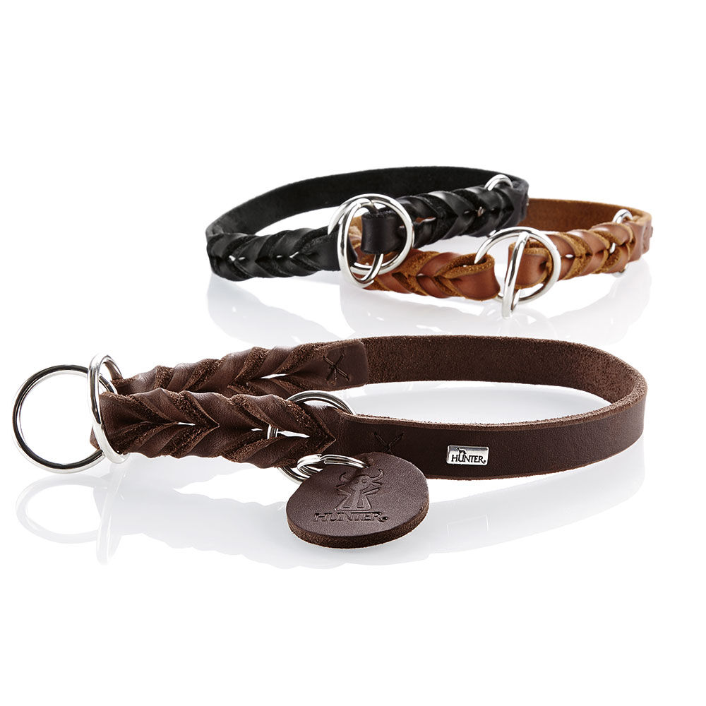 Hunter Solid Education Halsband, Farbe: Cognac Bild 4