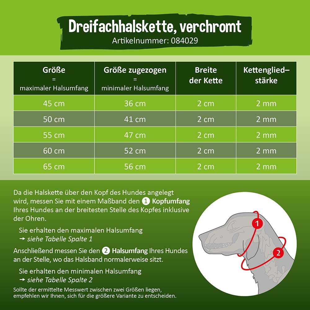 Nobby Dreifachhalskette, verchromt Bild 2