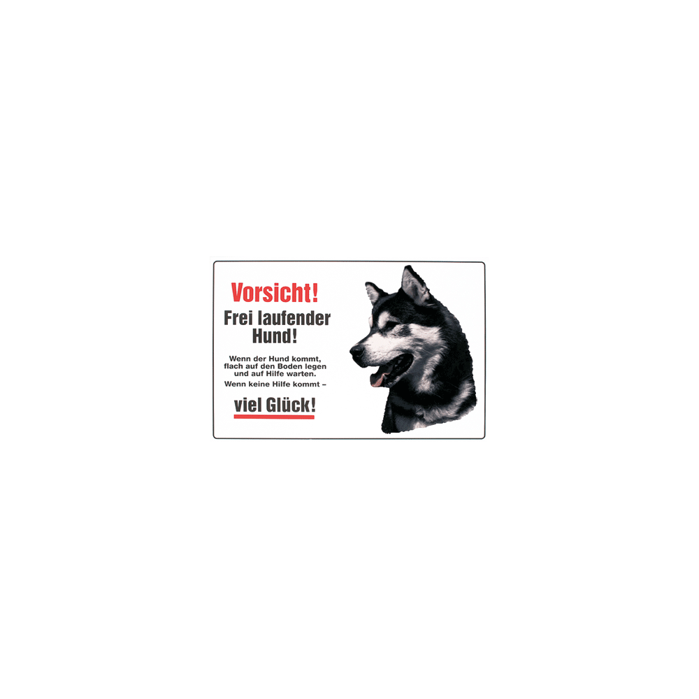 Warnschild Vorsicht freilaufender Hund! Wenn Hund kommt...! Inkl