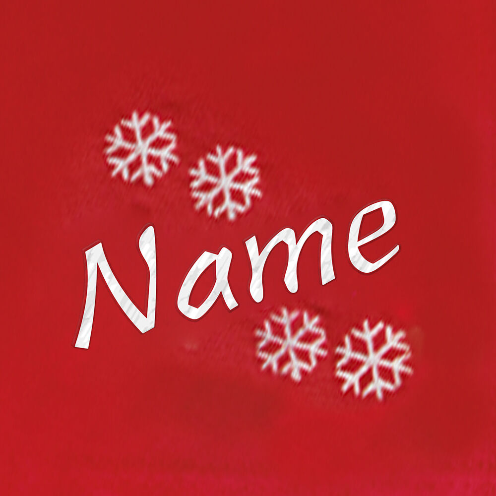 Besticktes Weihnachts-Halstuch Schneeflocken + Name Bild 3