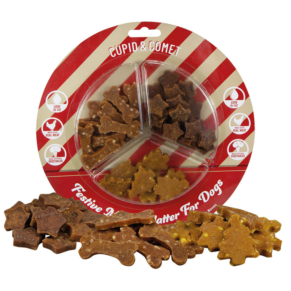 Festliche Snackplatte fr Hunde