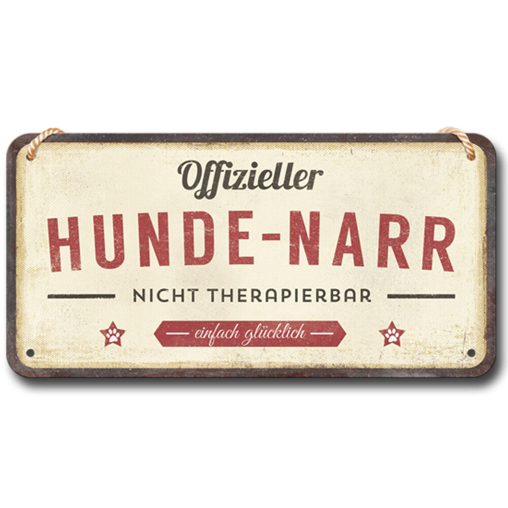 Nostalgic-Art Hngeschild Hunde-Narr