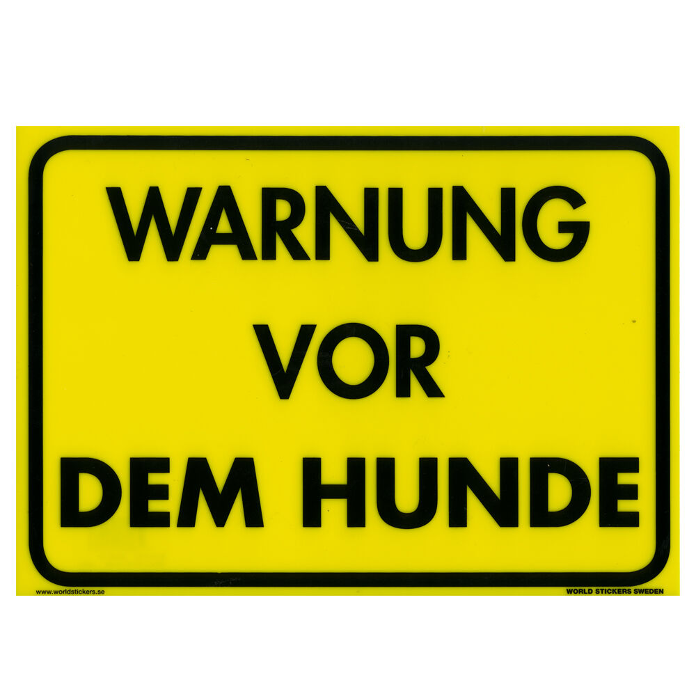 Warnschild Warnung vor dem Hunde