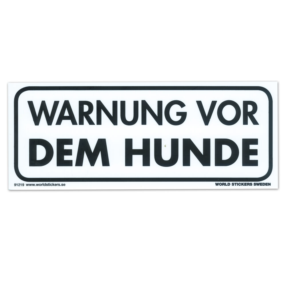 Warnschild: Warnung vor dem Hunde