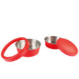2er-Set Reisenapf mit Deckel & Spritzschutz