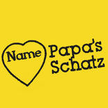 Besticktes Halstuch Papas Schatz + Name im Herz