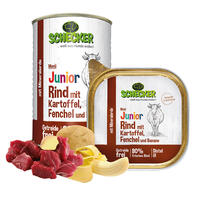 Schecker Hundemen - Junior Rind mit Kartoffel, Fenchel und Banane