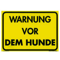 Warnschild Warnung vor dem Hunde