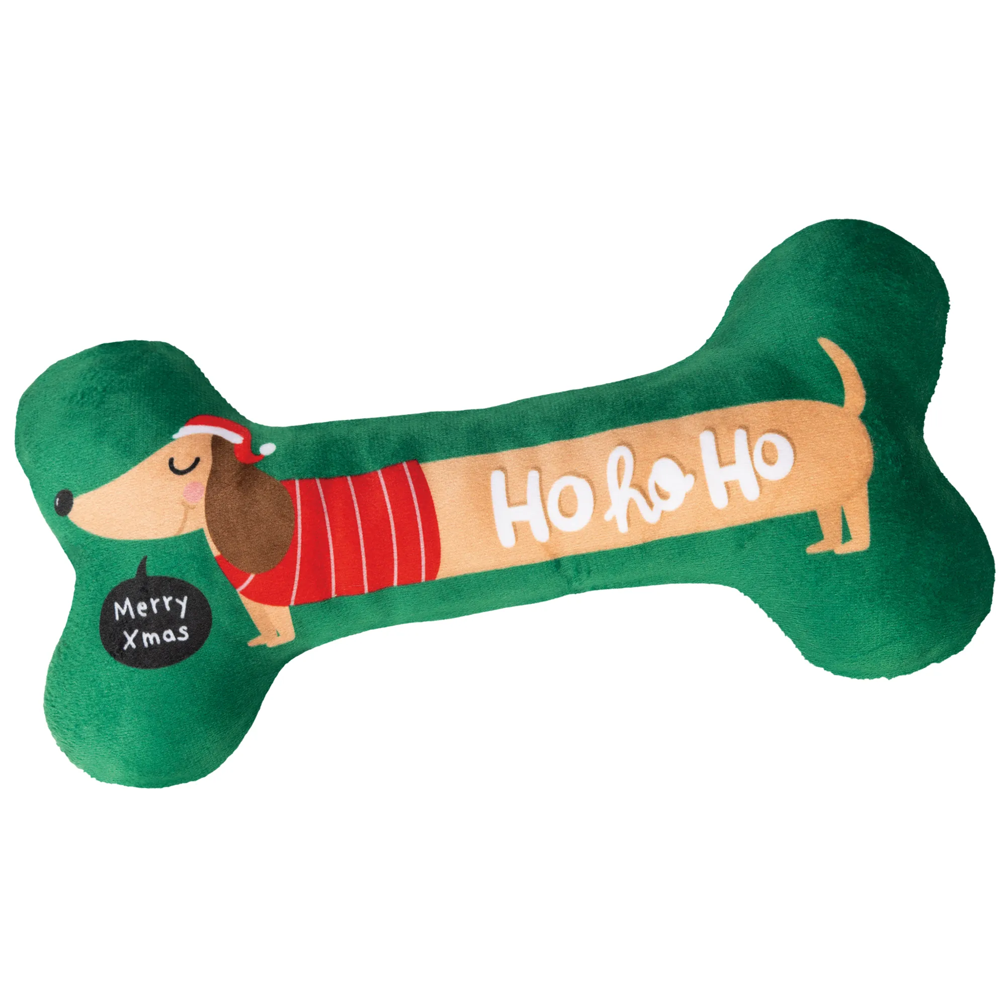 Beeztees Weihnachtsspielzeug Grüner Knochen